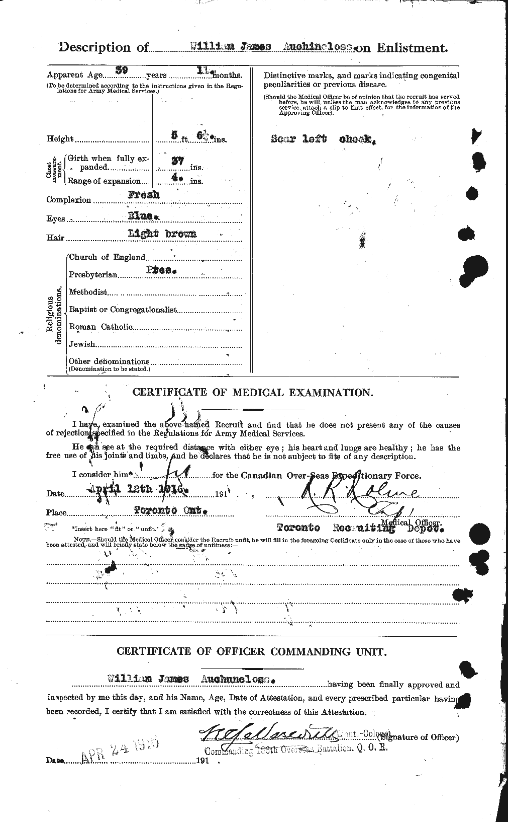 Personnel Records of the First World War - CEF 224610b