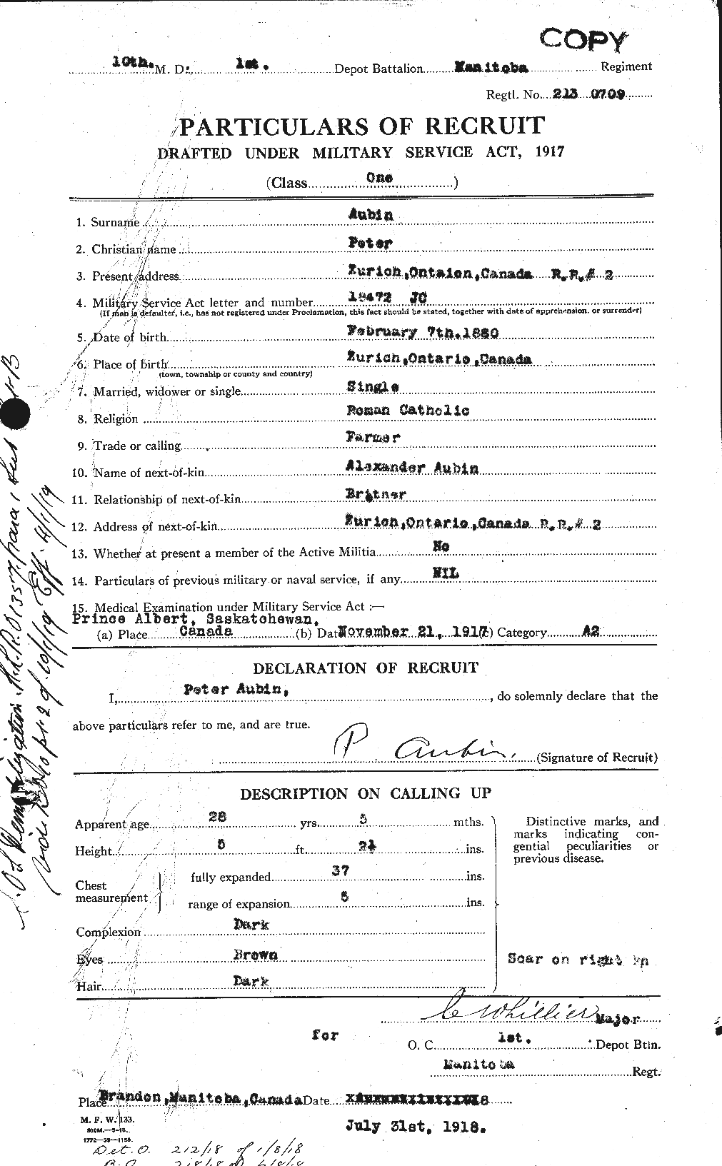 Personnel Records of the First World War - CEF 224701a