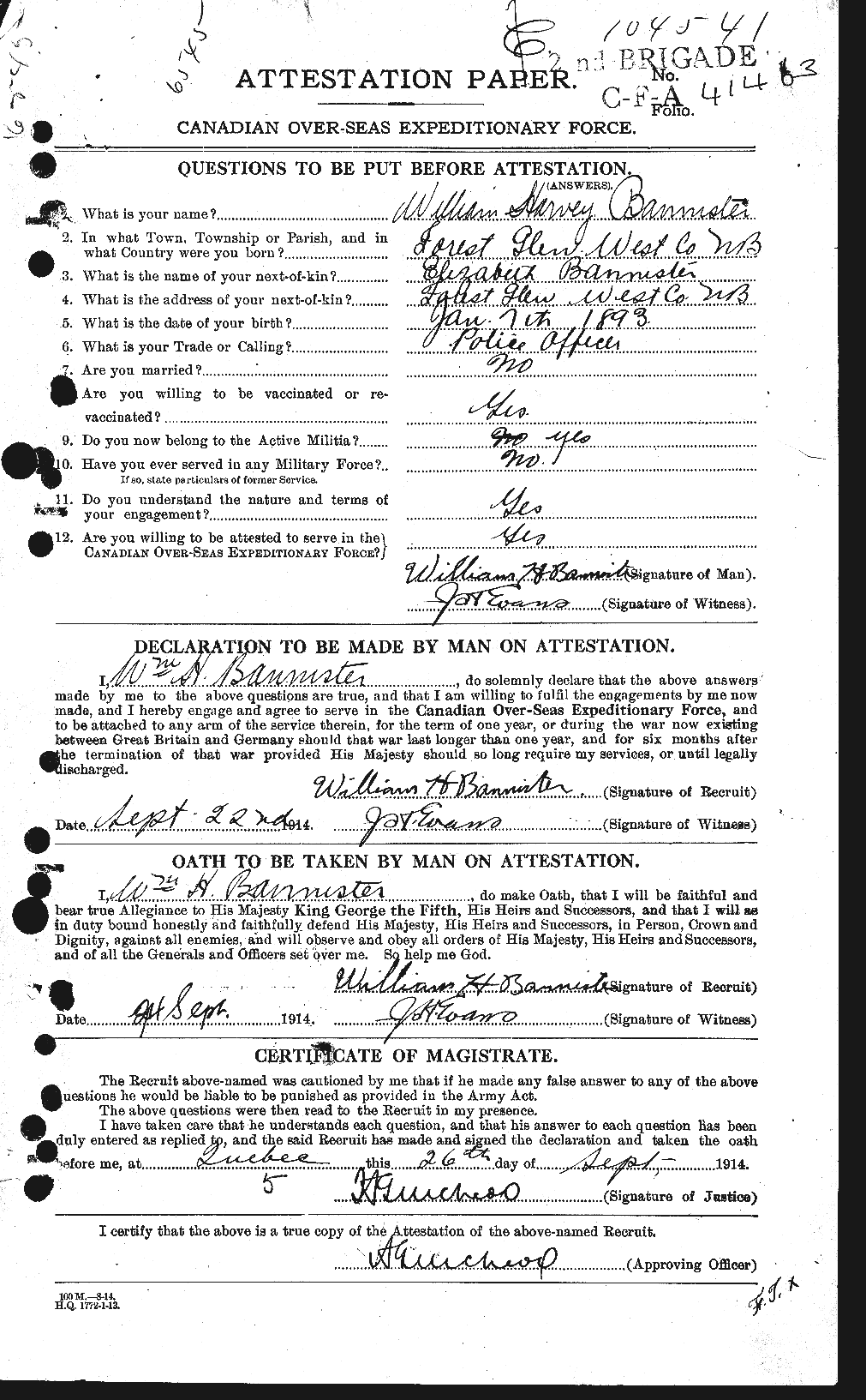 Personnel Records of the First World War - CEF 224751a