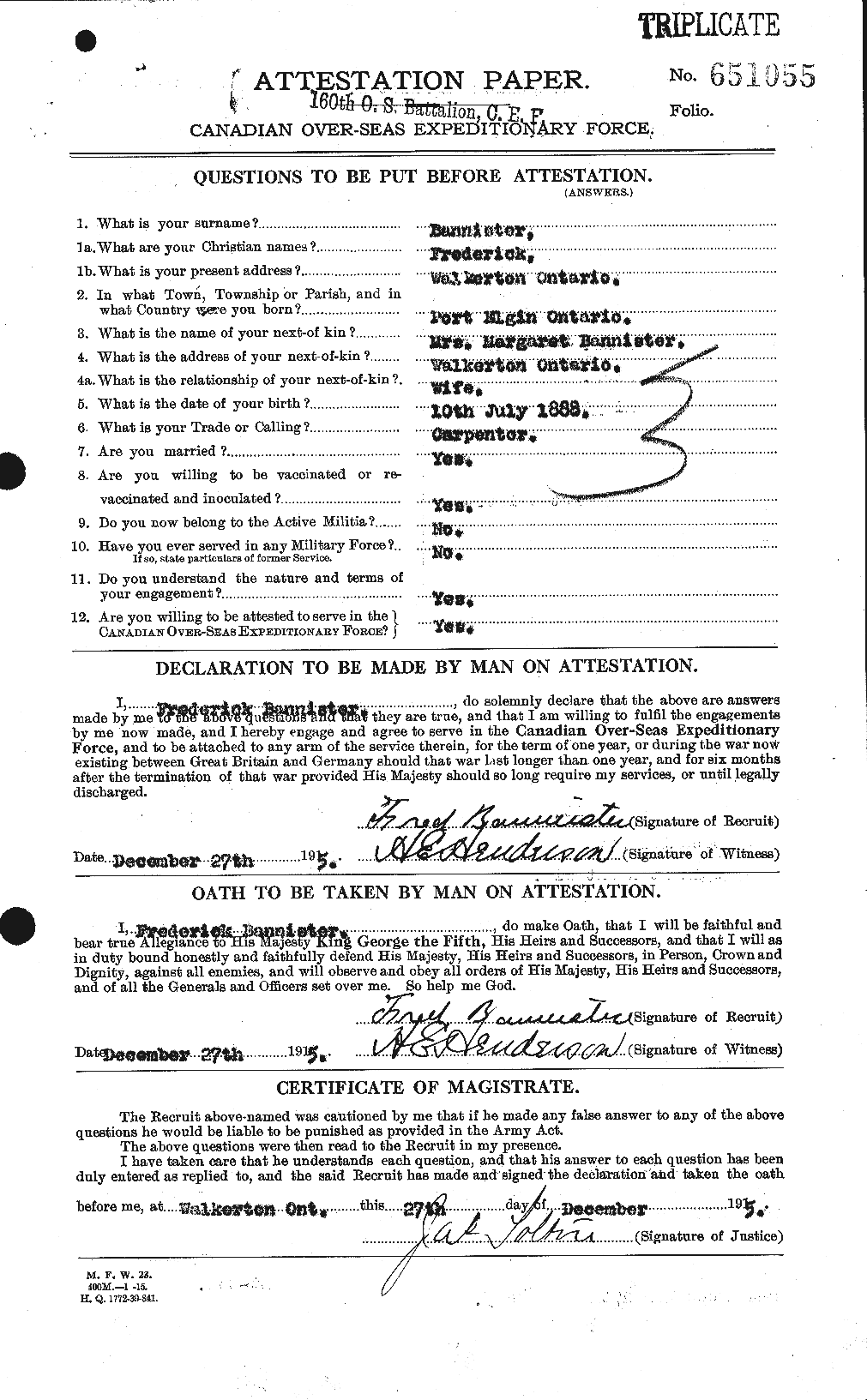 Personnel Records of the First World War - CEF 224802a