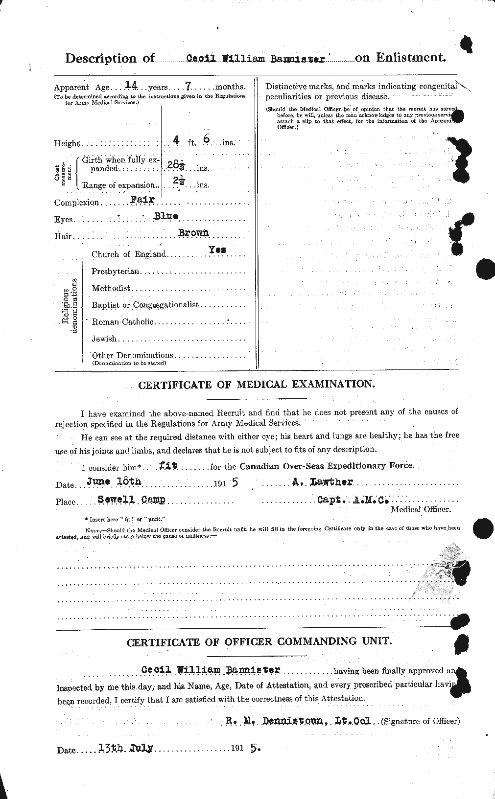 Personnel Records of the First World War - CEF 224810b