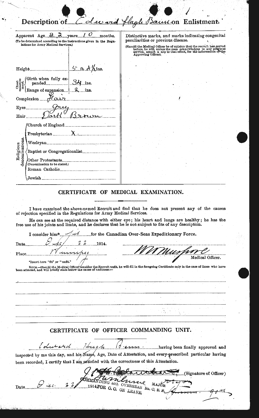 Personnel Records of the First World War - CEF 224911b