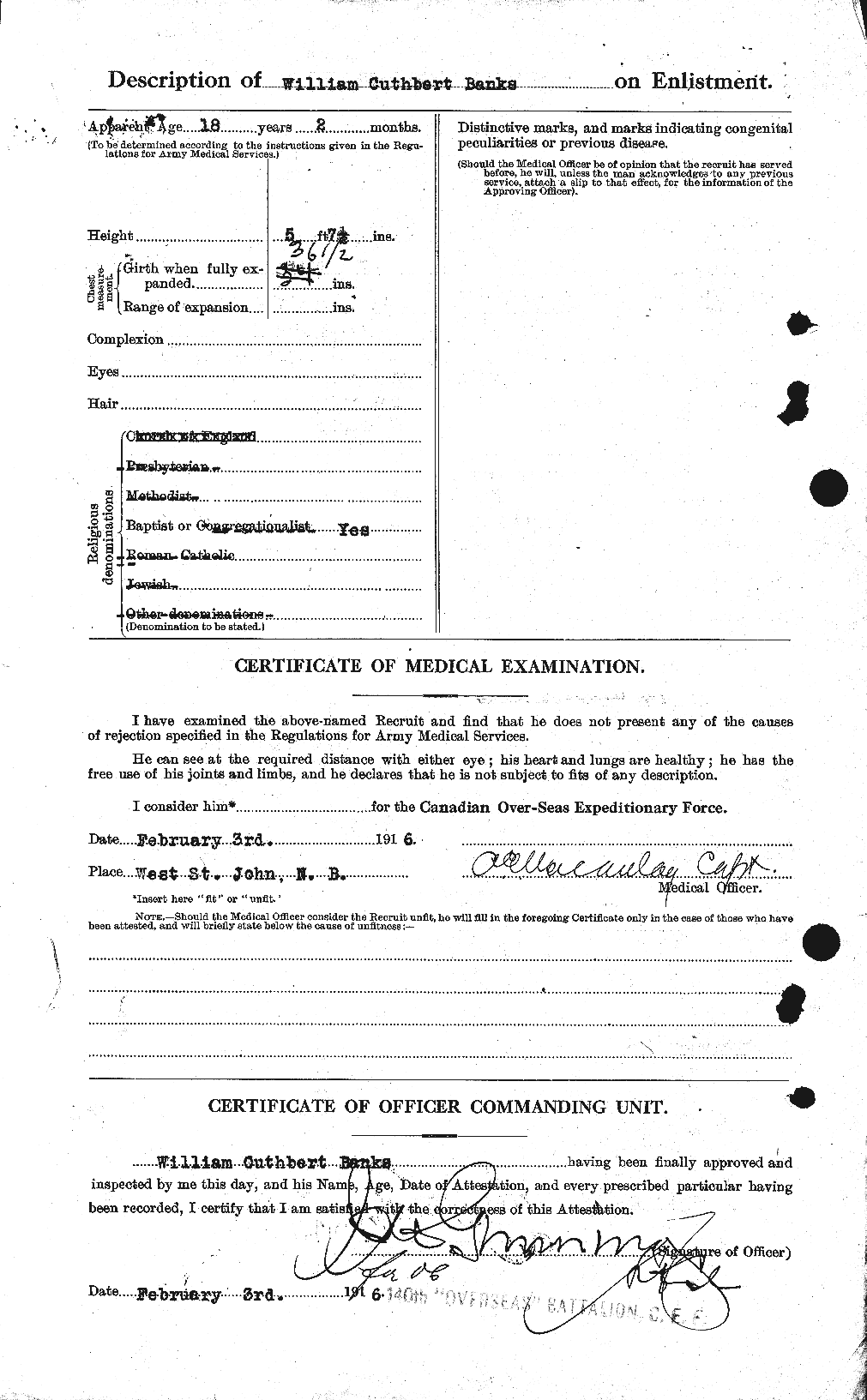 Dossiers du Personnel de la Première Guerre mondiale - CEC 224921b