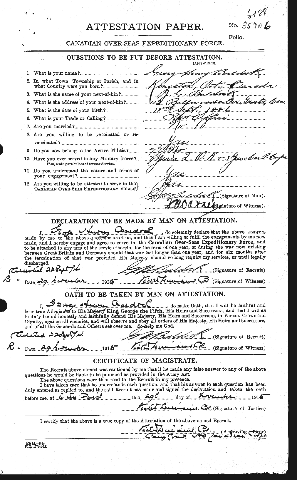 Personnel Records of the First World War - CEF 225374a