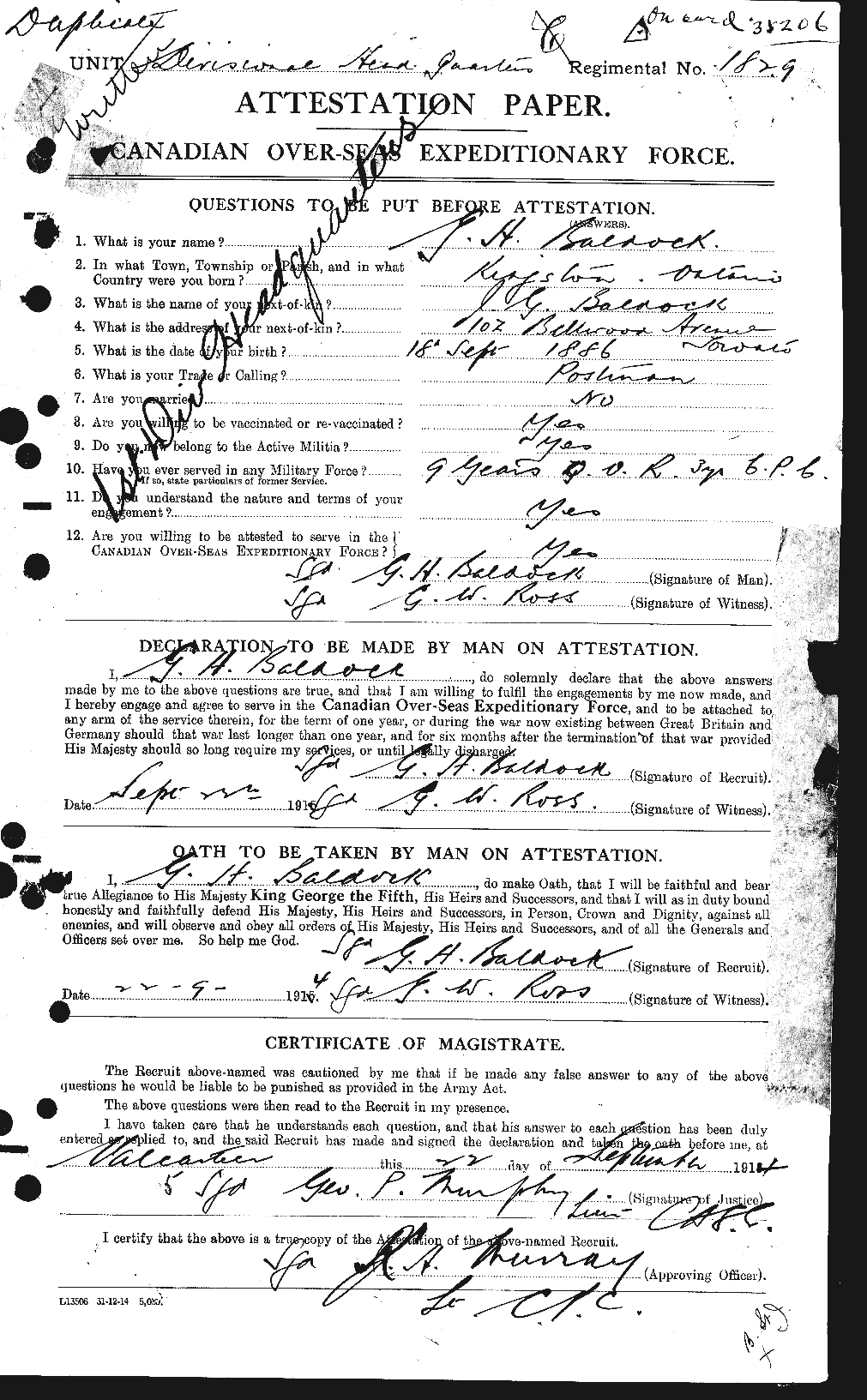 Personnel Records of the First World War - CEF 225375a