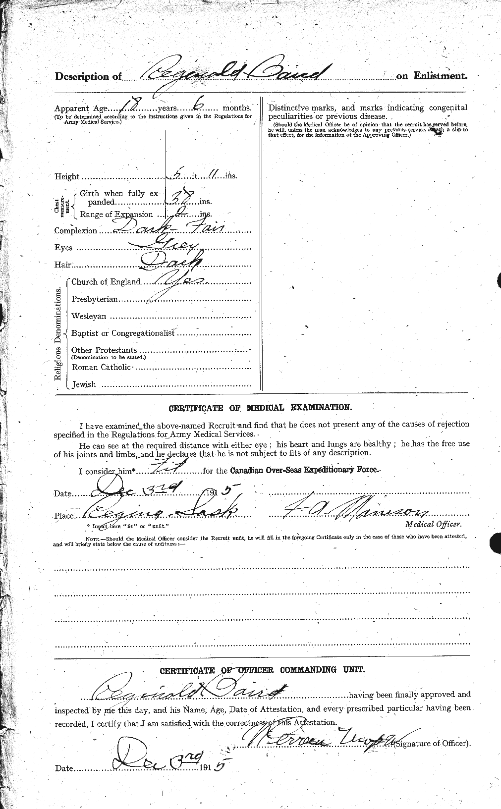 Personnel Records of the First World War - CEF 226580b