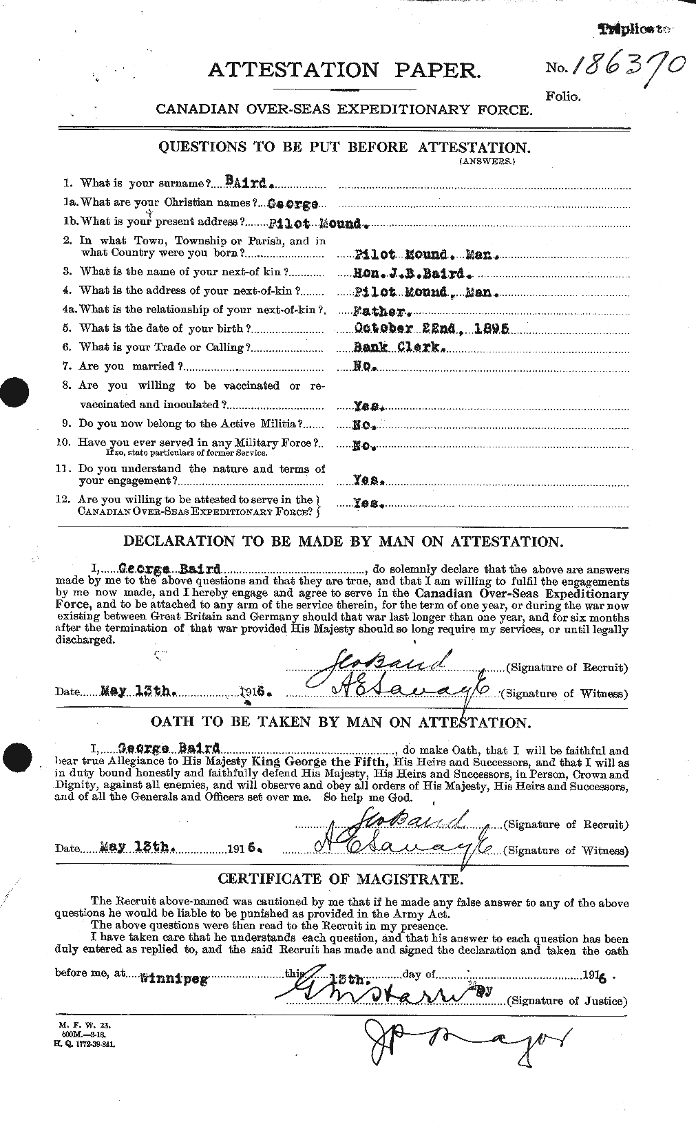 Personnel Records of the First World War - CEF 226668a