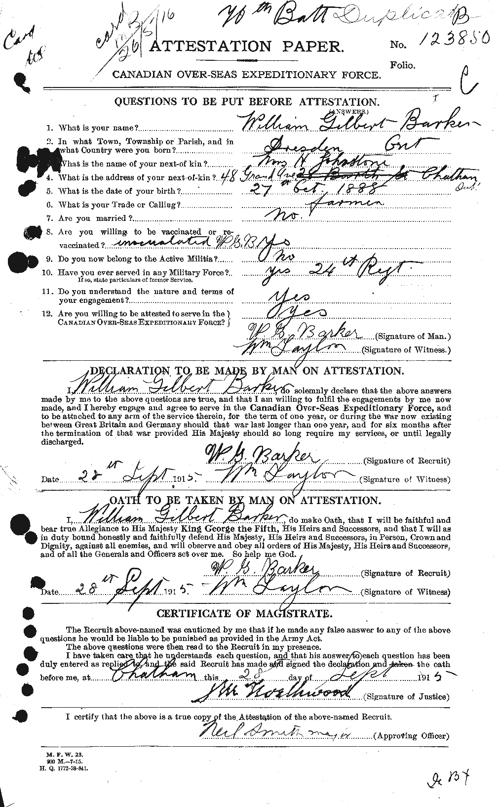 Personnel Records of the First World War - CEF 226899a