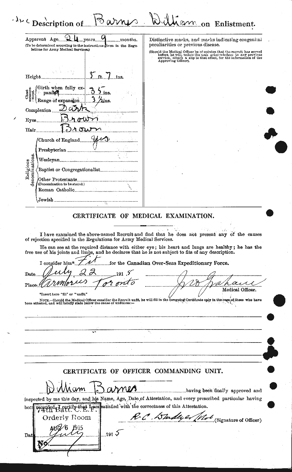 Personnel Records of the First World War - CEF 227313b