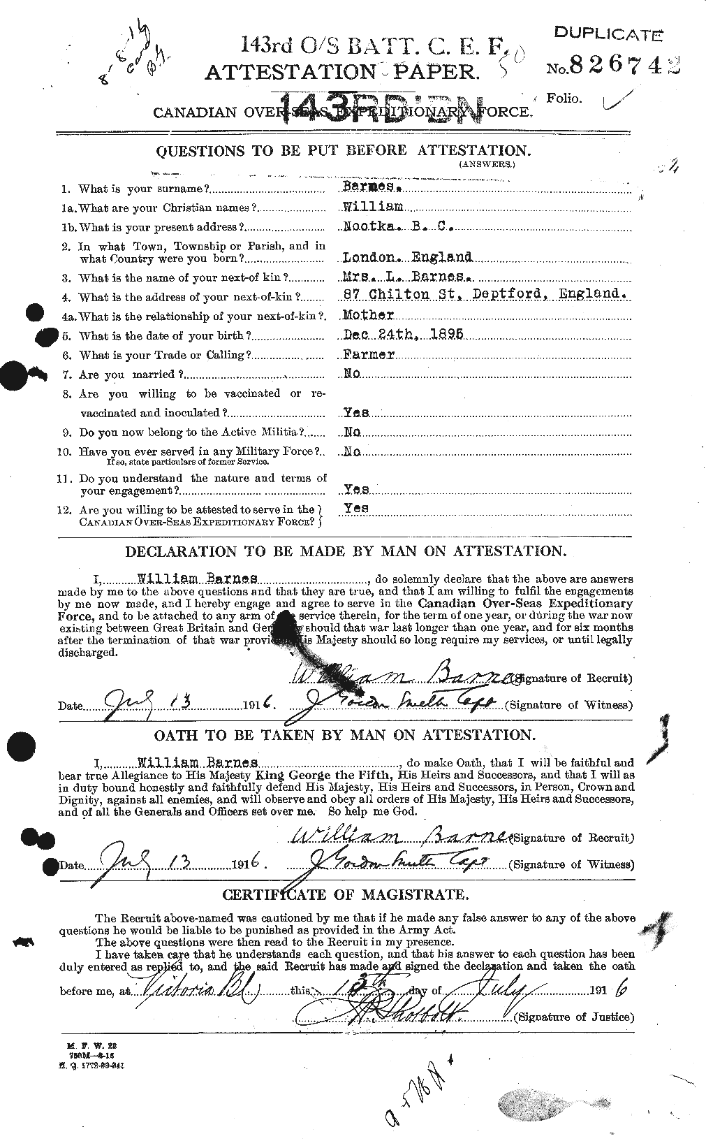 Personnel Records of the First World War - CEF 227315a