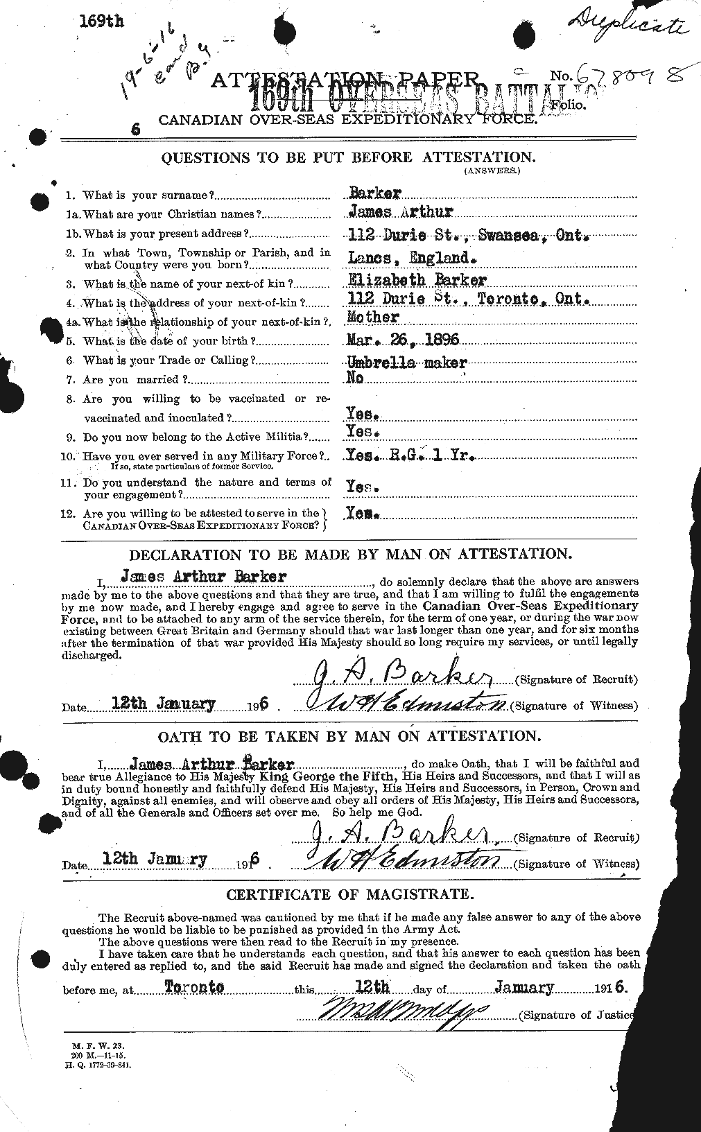 Personnel Records of the First World War - CEF 227479a