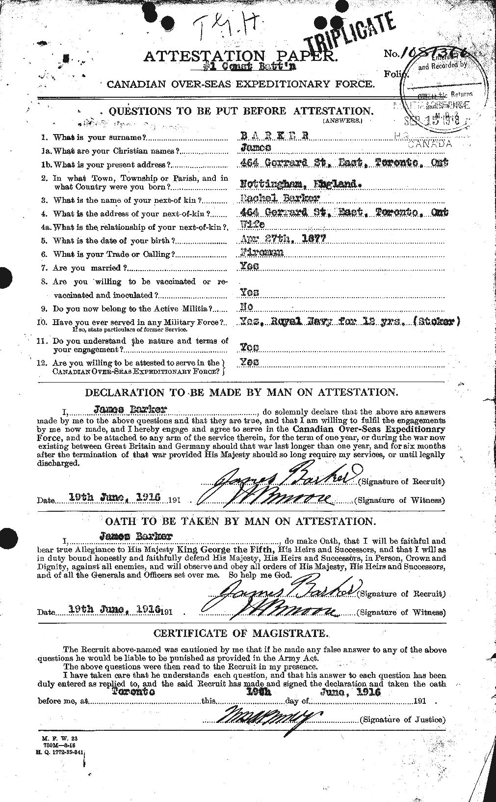 Personnel Records of the First World War - CEF 227484a