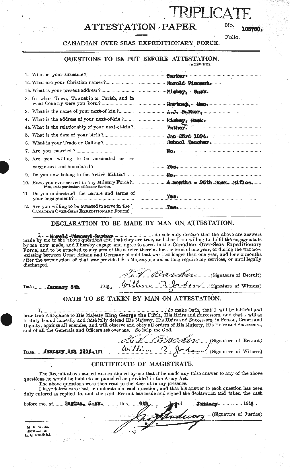 Personnel Records of the First World War - CEF 227521a