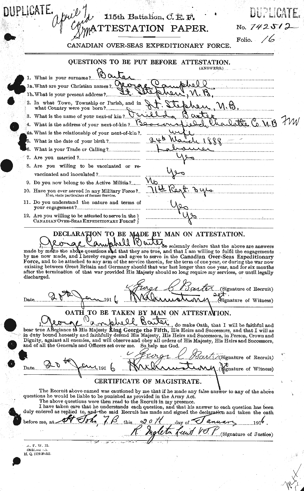 Personnel Records of the First World War - CEF 227690a
