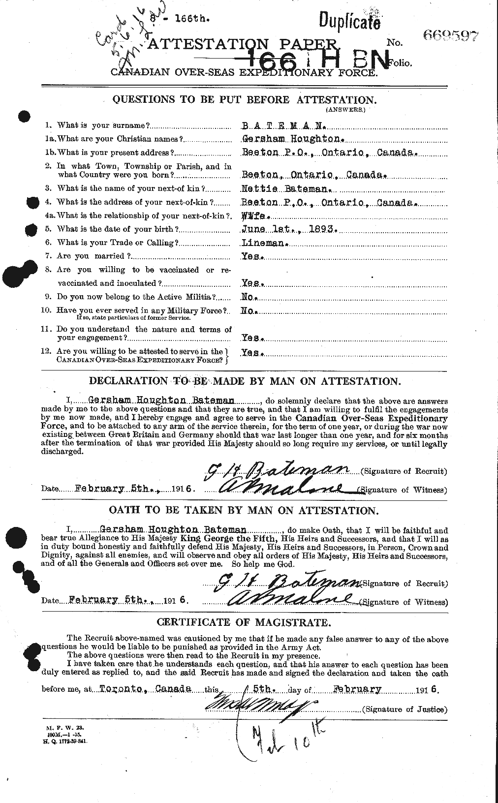 Personnel Records of the First World War - CEF 228027a