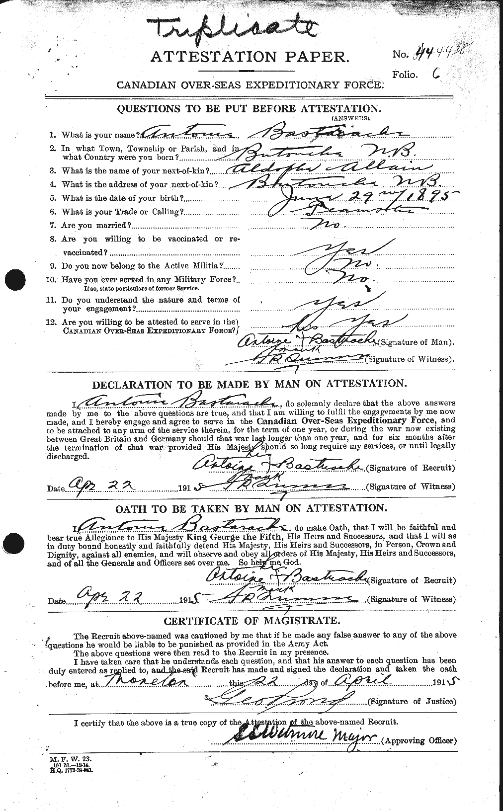 Personnel Records of the First World War - CEF 228286a