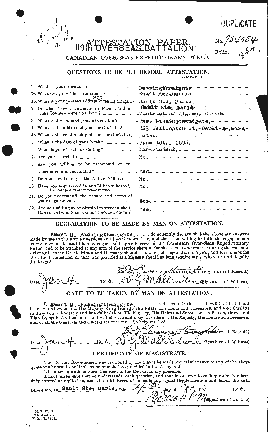 Personnel Records of the First World War - CEF 228315a