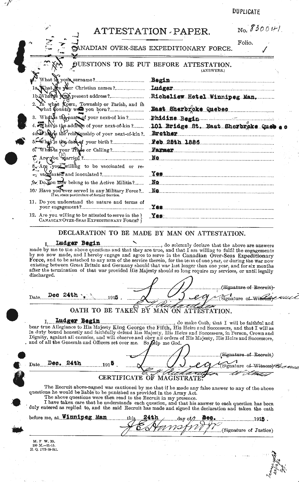 Personnel Records of the First World War - CEF 228630a