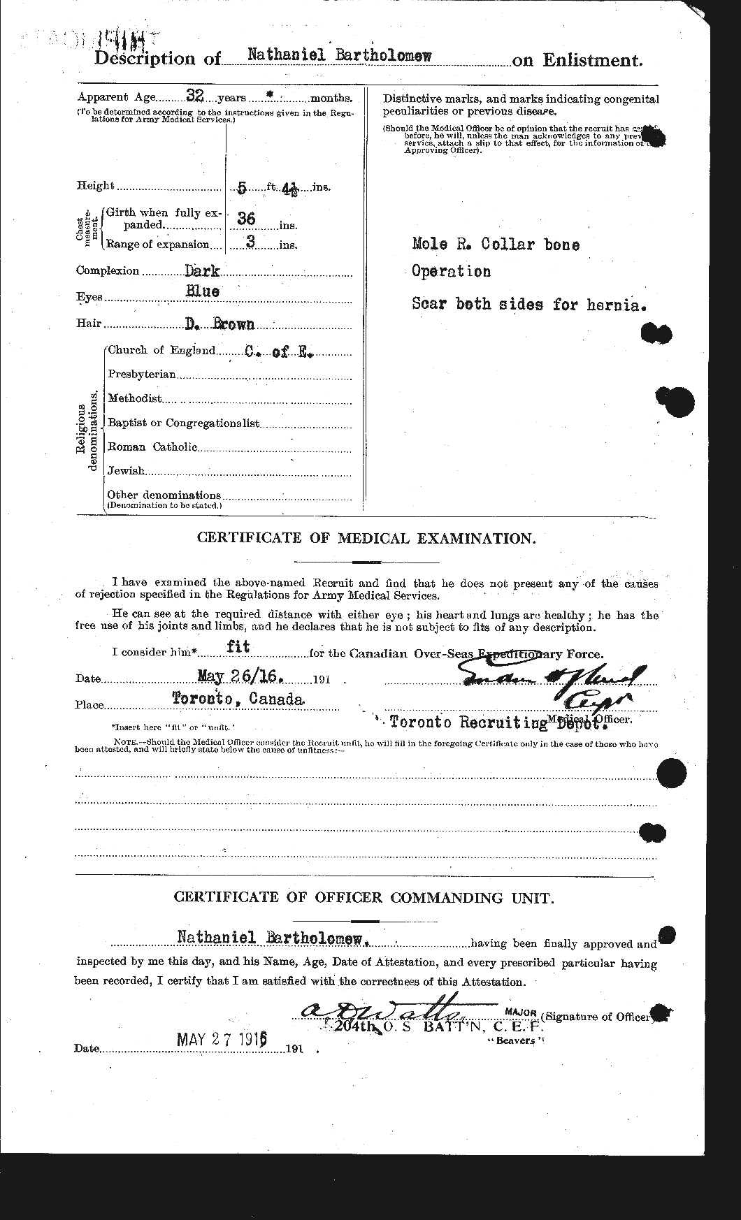Dossiers du Personnel de la Première Guerre mondiale - CEC 229115b