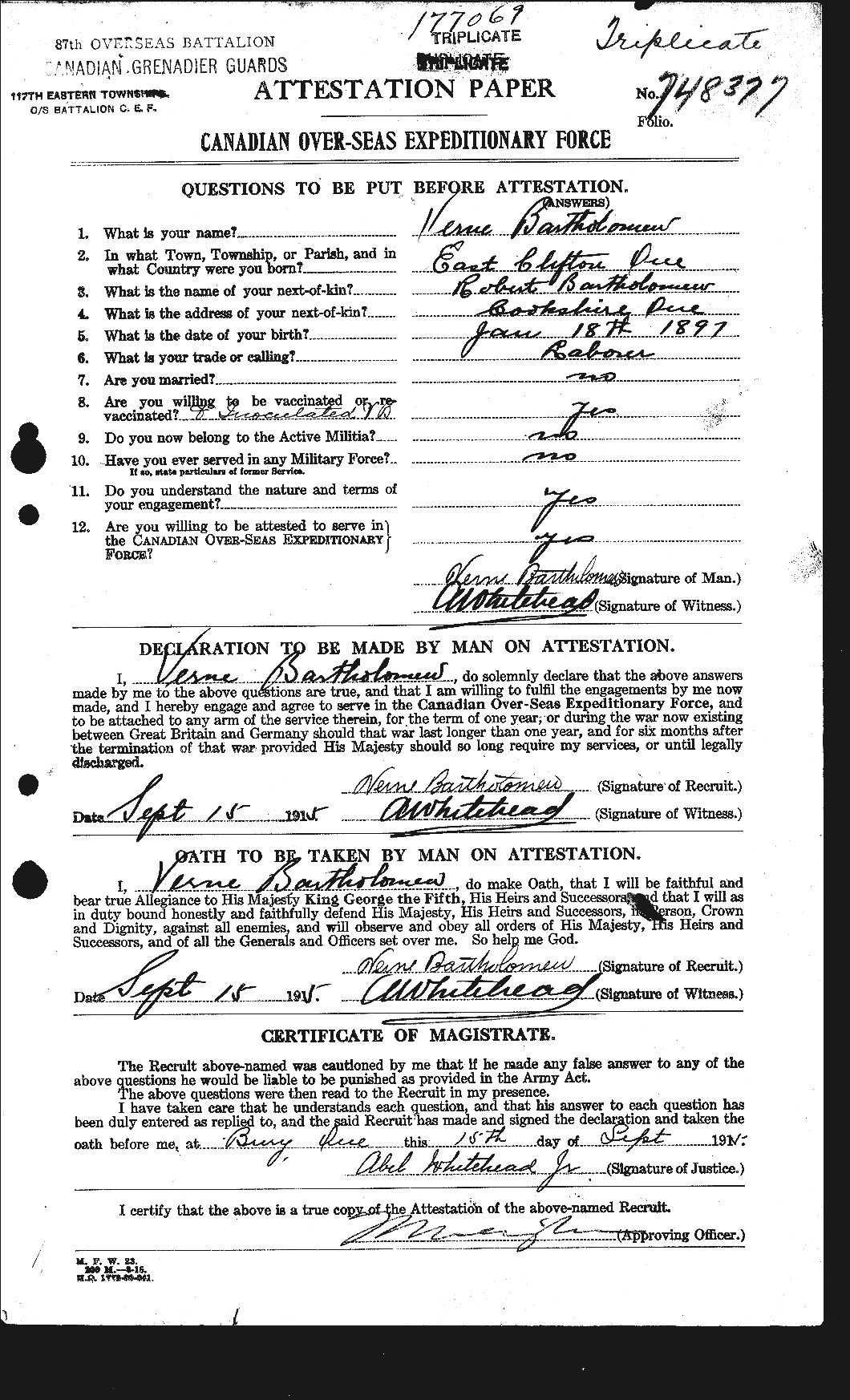Personnel Records of the First World War - CEF 229122a