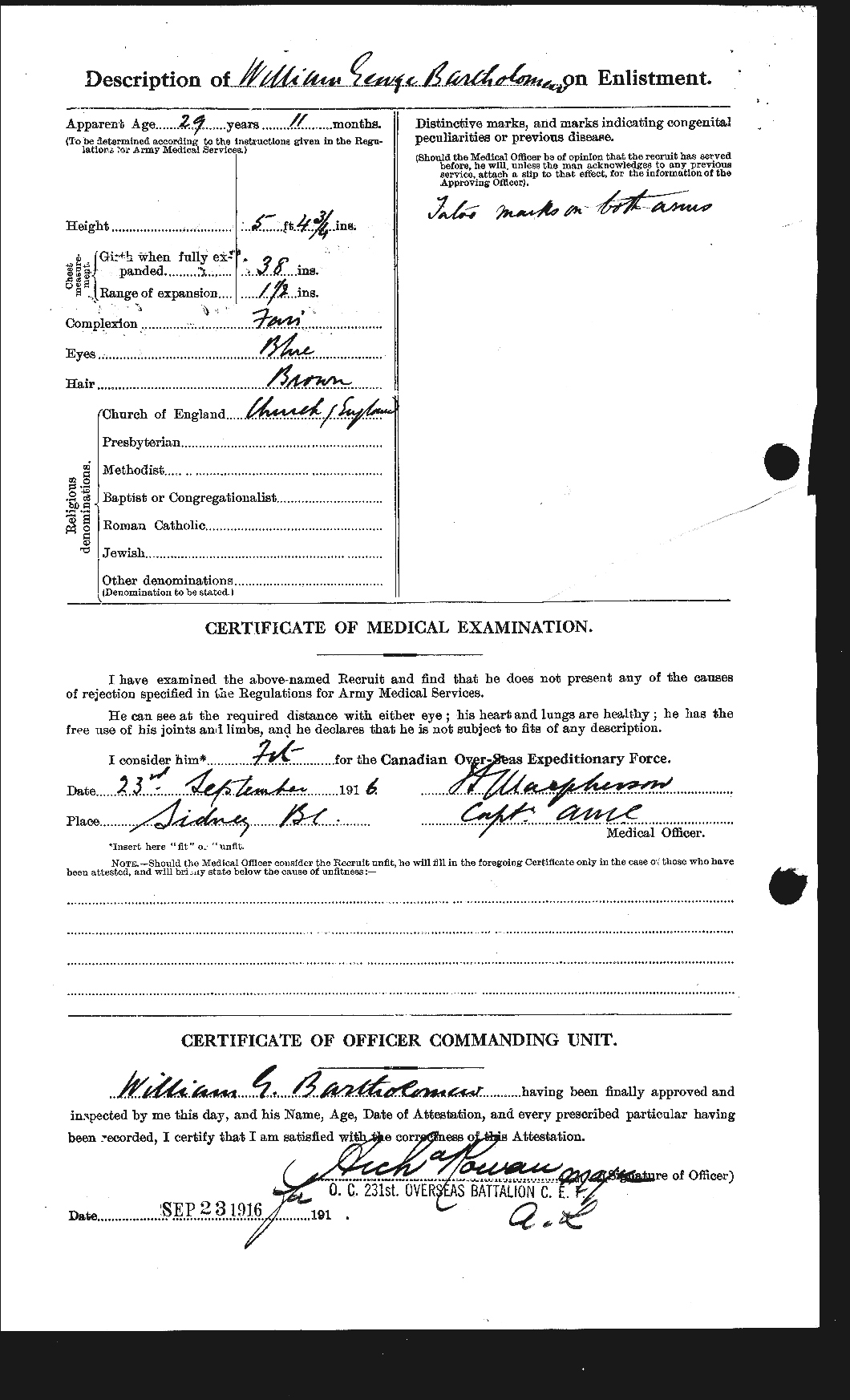 Personnel Records of the First World War - CEF 229125b