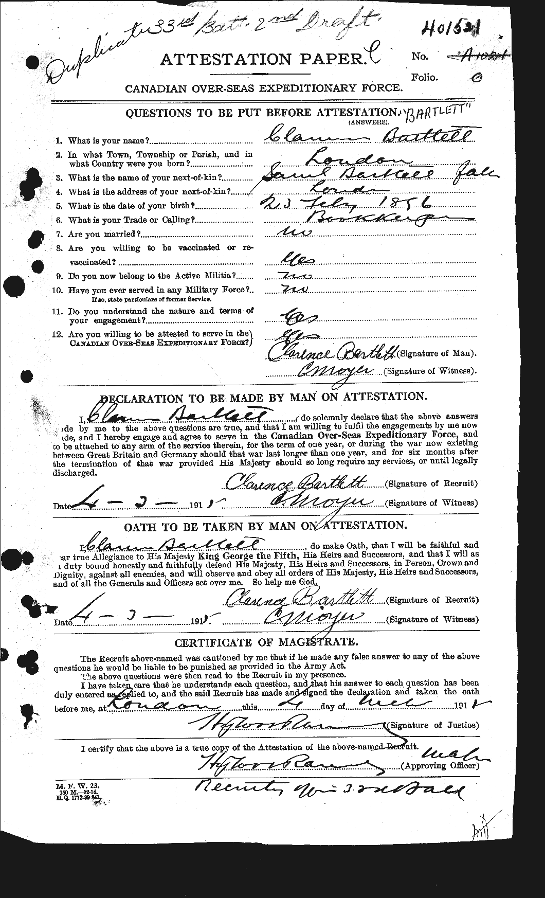 Personnel Records of the First World War - CEF 229192a