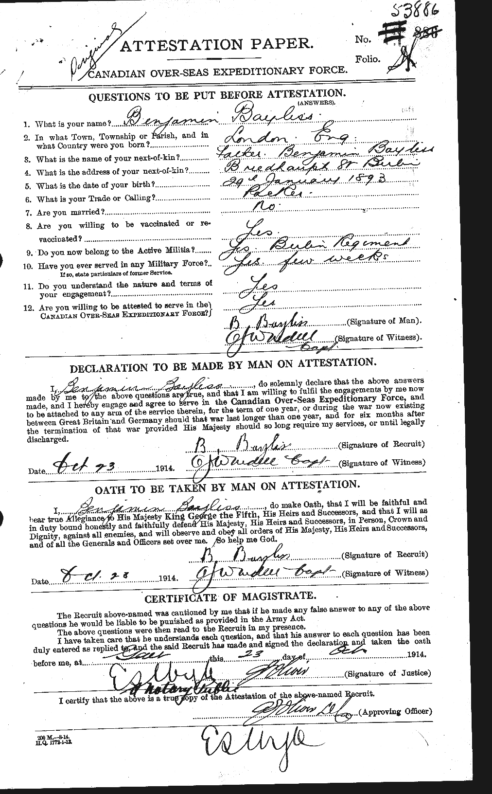 Personnel Records of the First World War - CEF 229695a