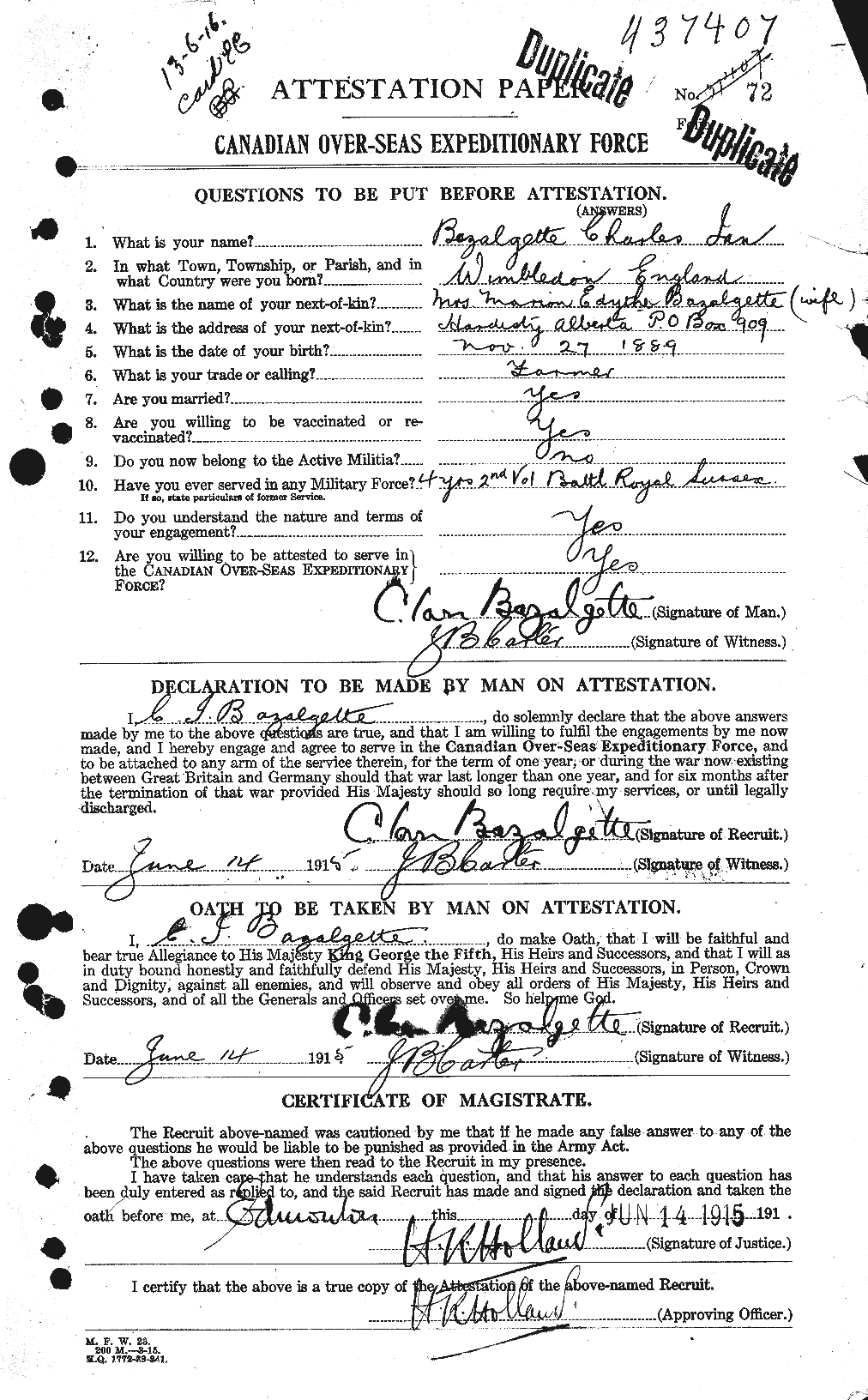 Personnel Records of the First World War - CEF 229824a