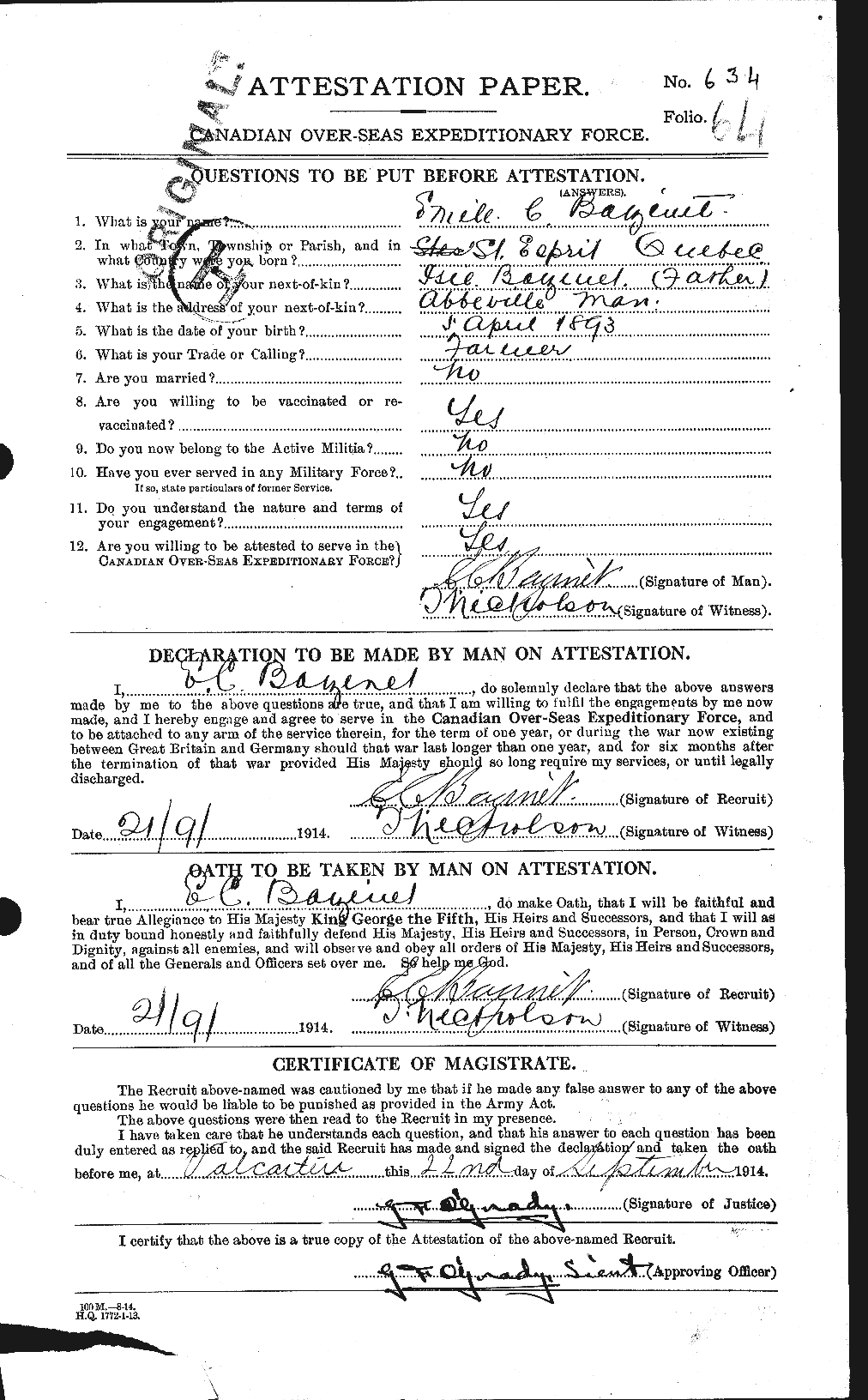 Personnel Records of the First World War - CEF 229859a