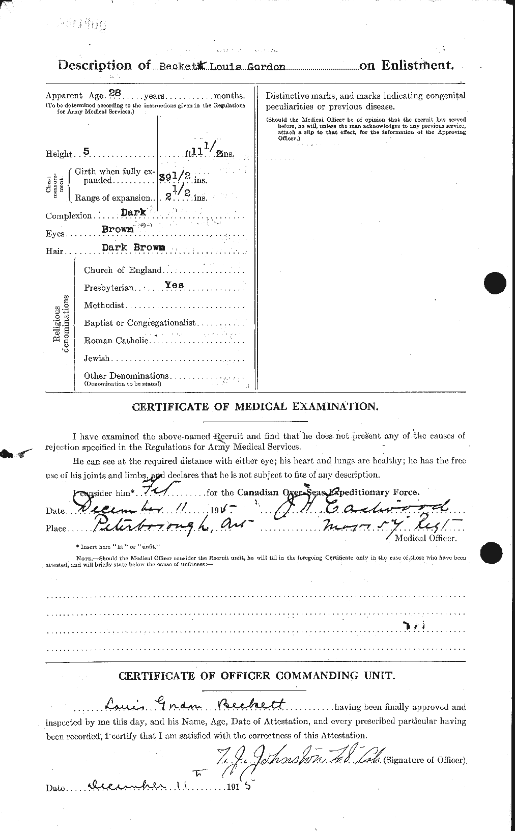 Personnel Records of the First World War - CEF 229955b