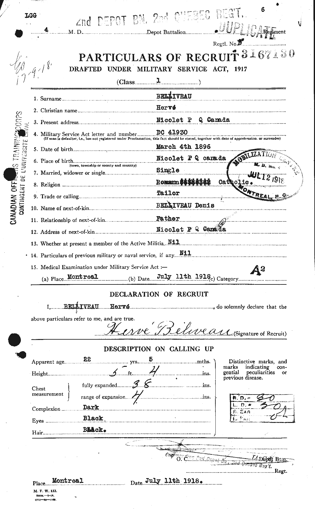 Personnel Records of the First World War - CEF 230078a