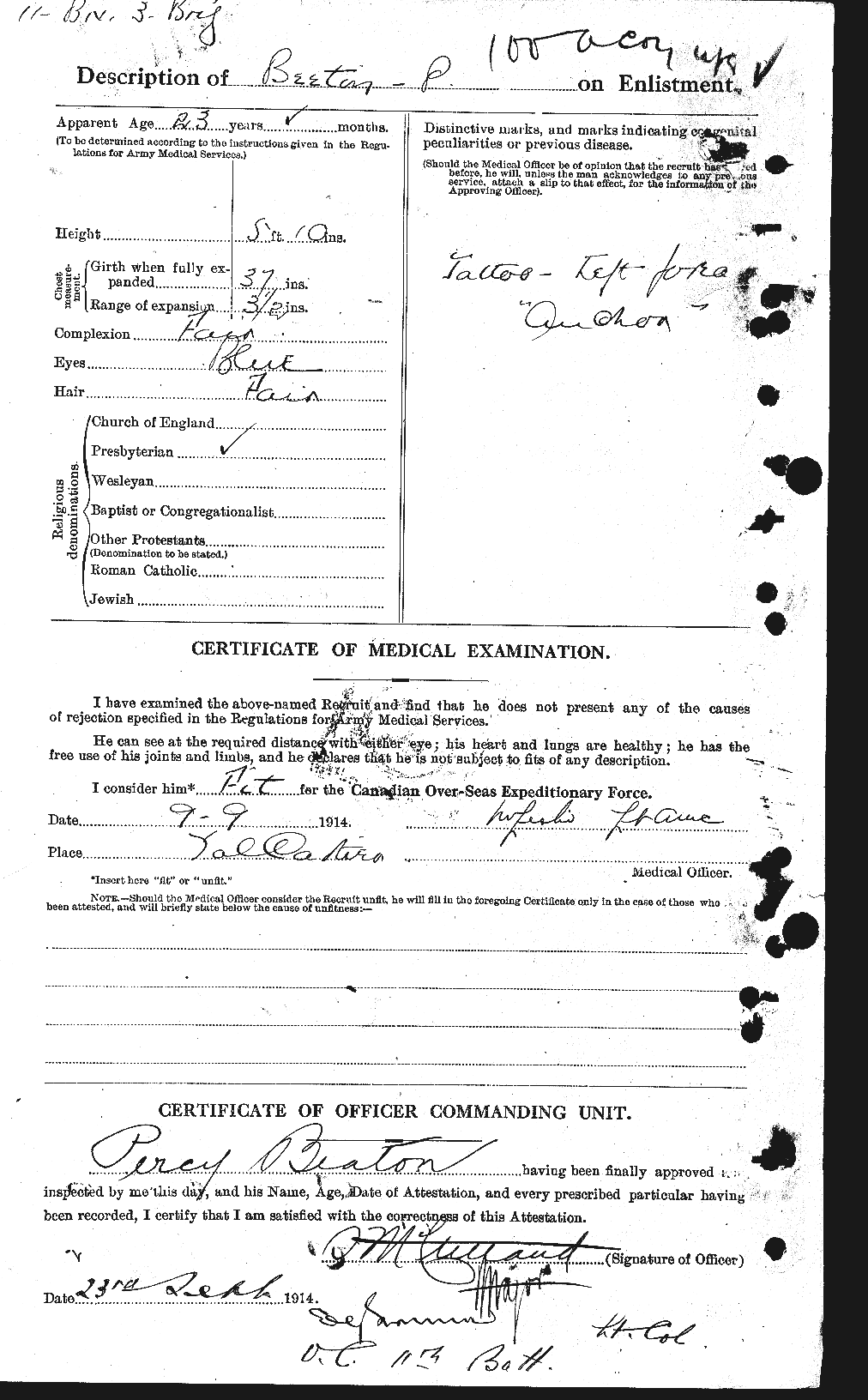 Personnel Records of the First World War - CEF 230577b