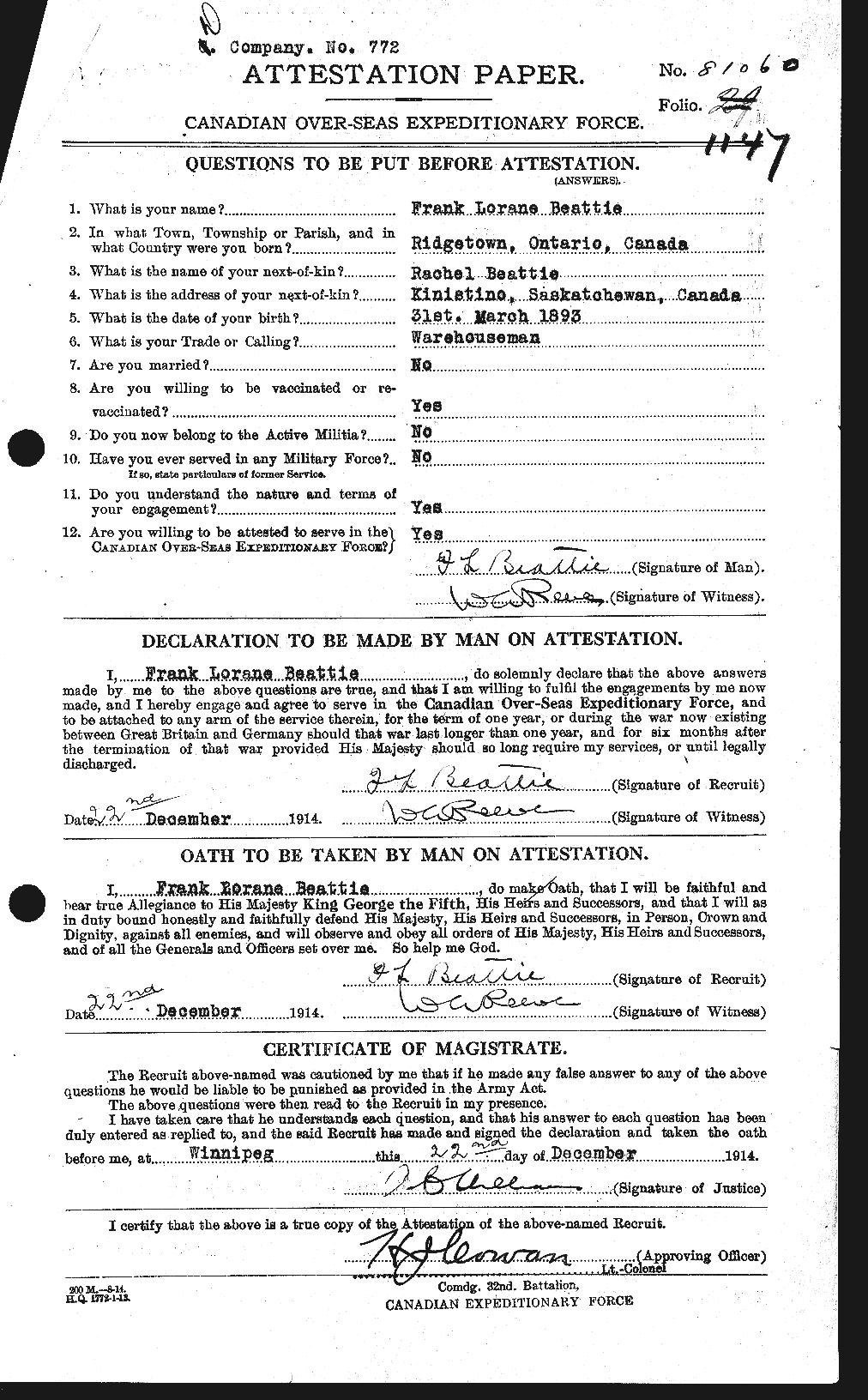 Personnel Records of the First World War - CEF 230683a