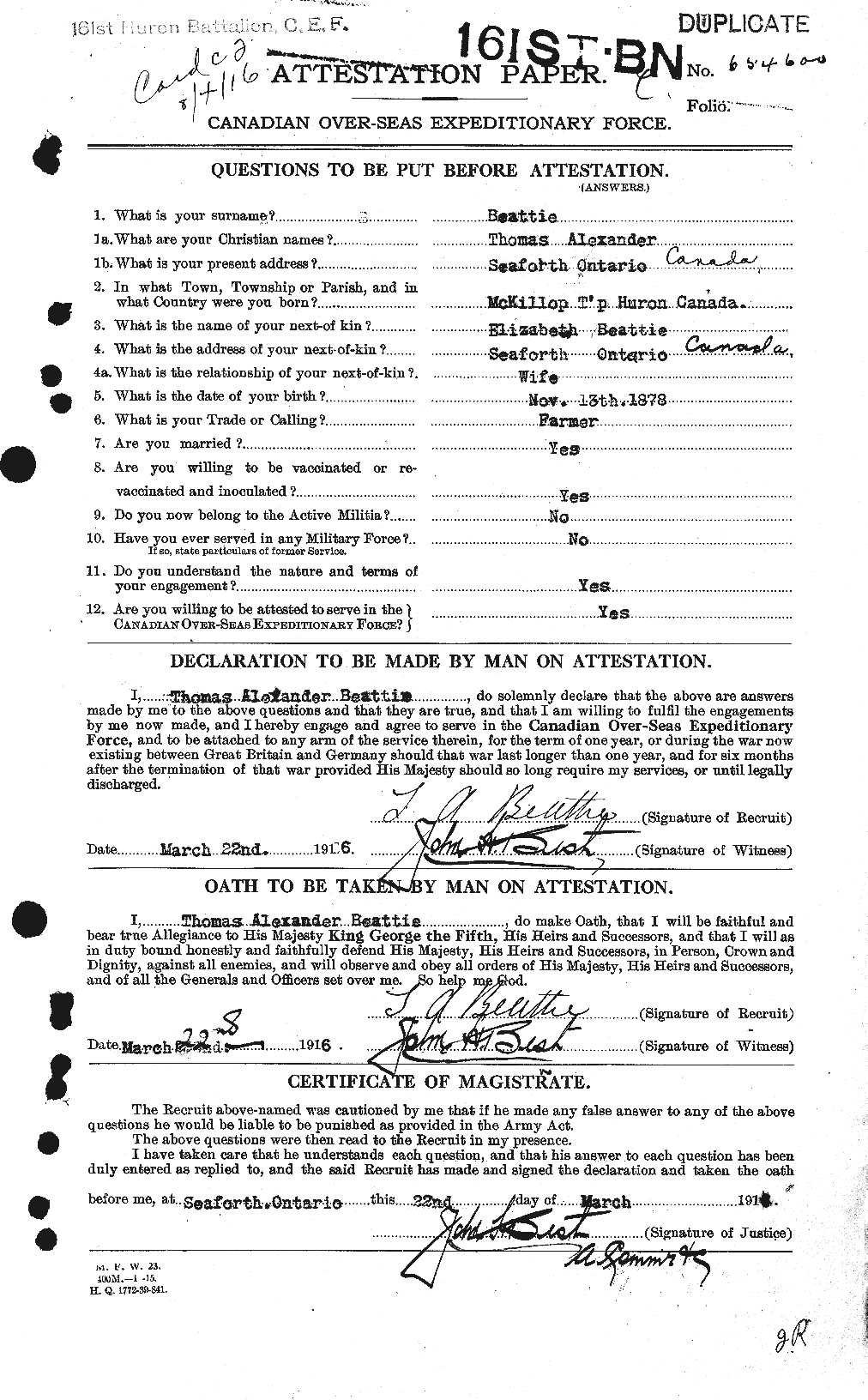 Personnel Records of the First World War - CEF 230804a