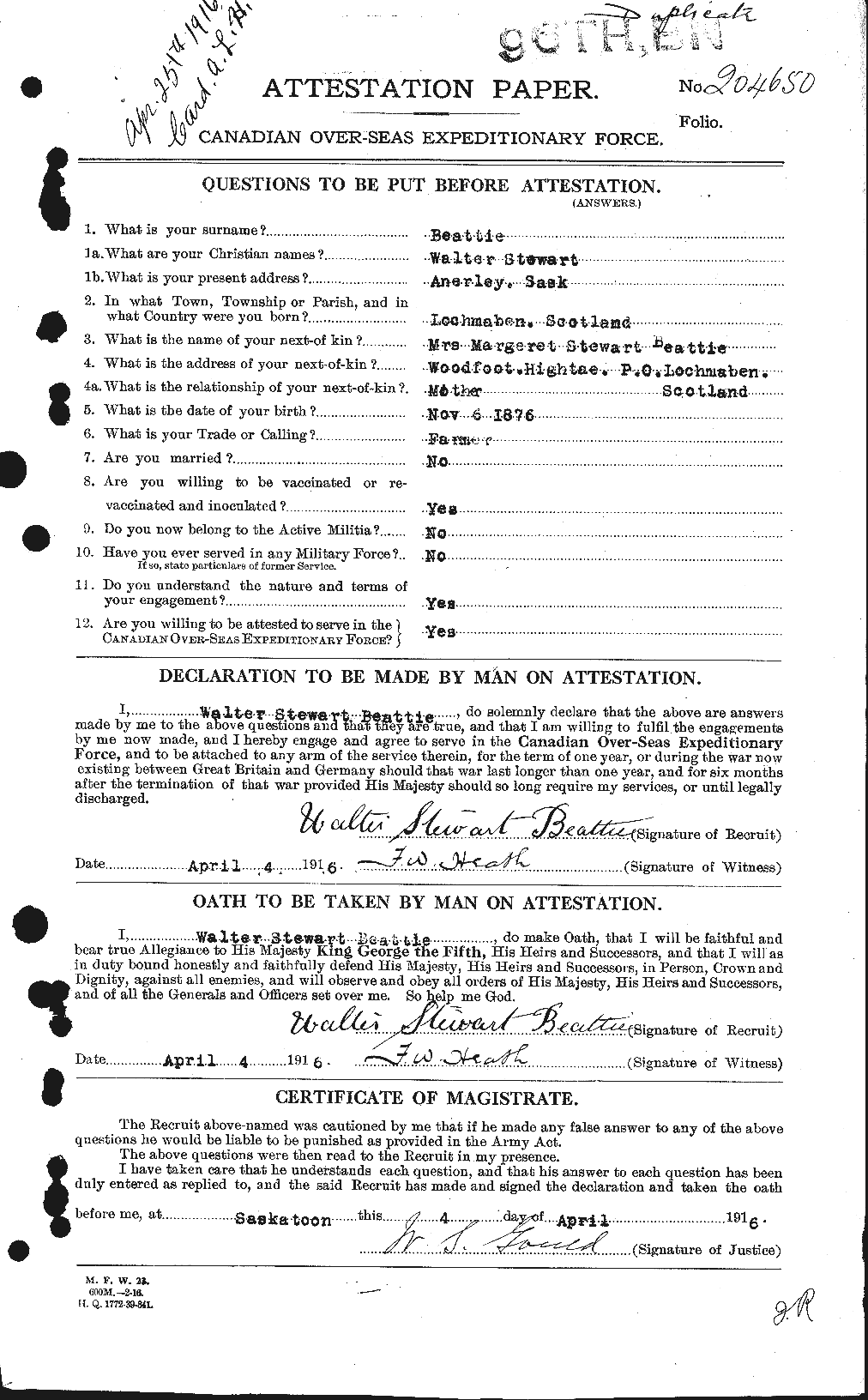 Personnel Records of the First World War - CEF 230817a