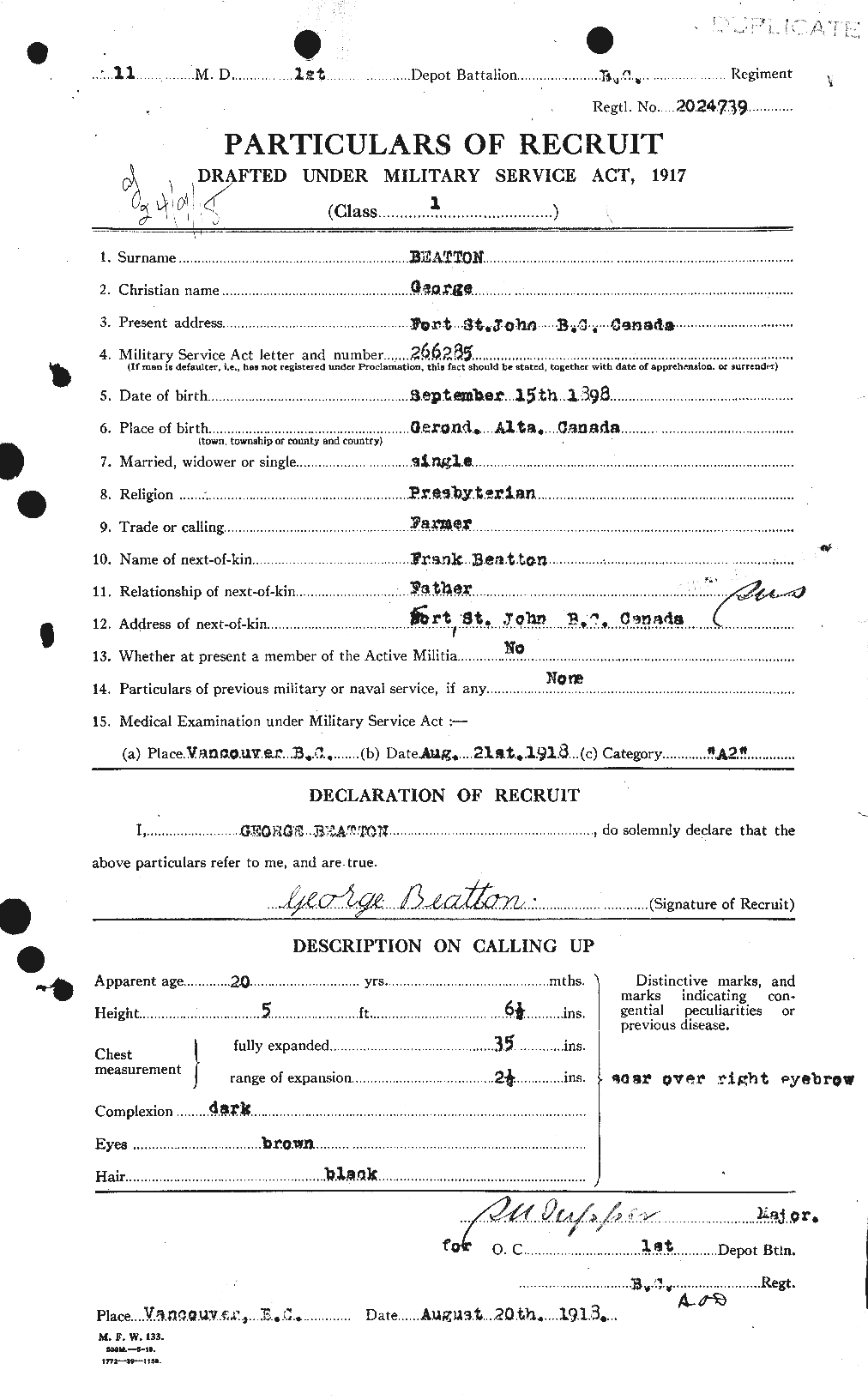 Personnel Records of the First World War - CEF 230861a