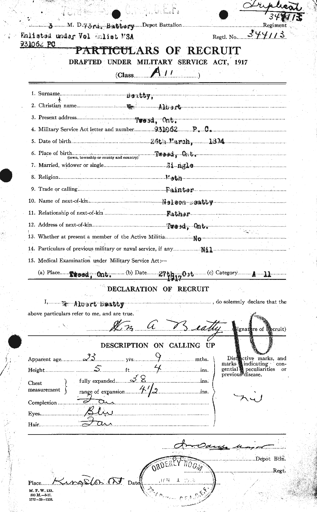 Personnel Records of the First World War - CEF 230863a