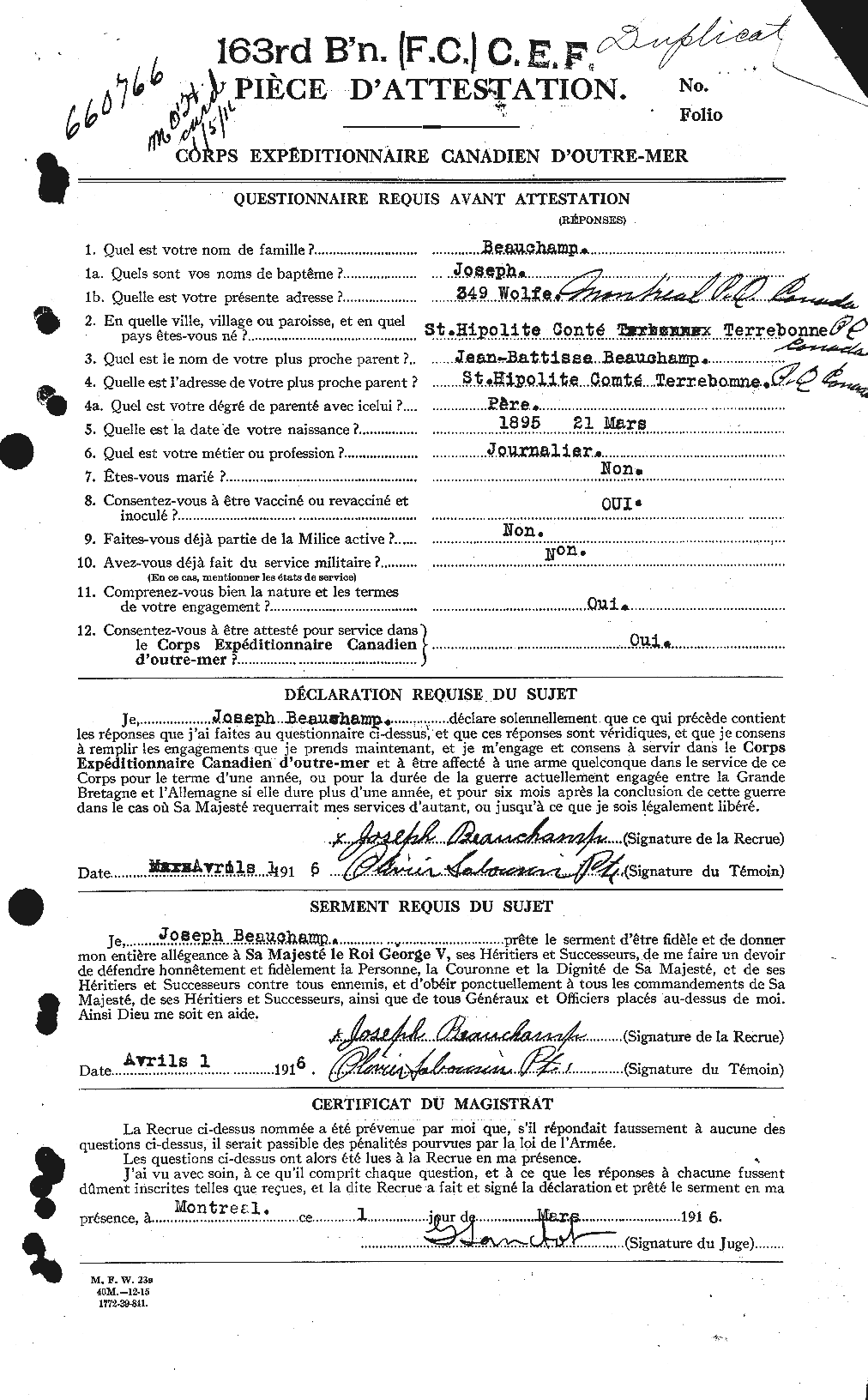 Personnel Records of the First World War - CEF 230988a