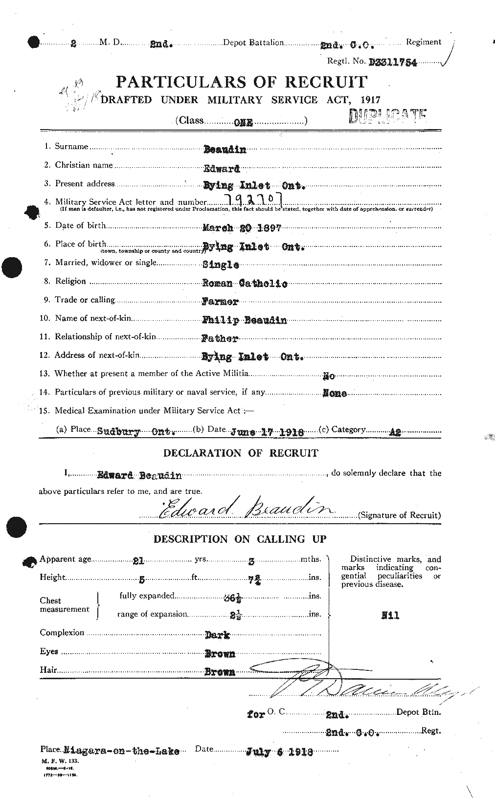 Personnel Records of the First World War - CEF 231160a