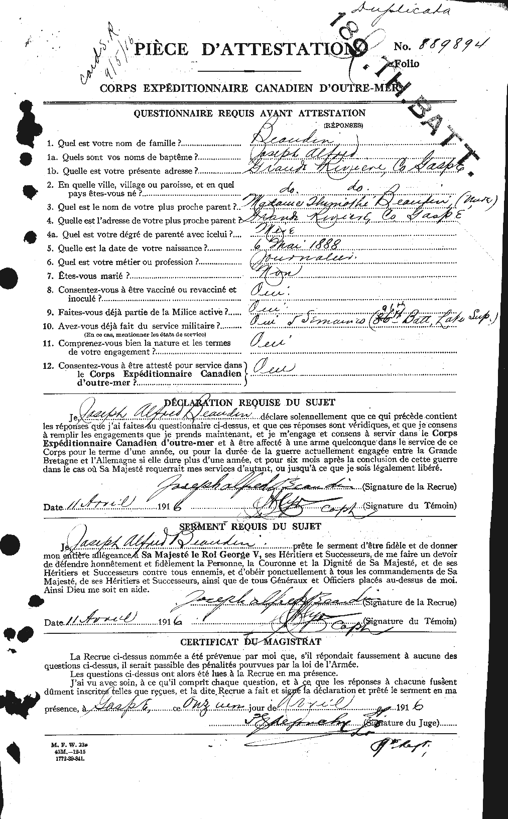 Personnel Records of the First World War - CEF 231178a