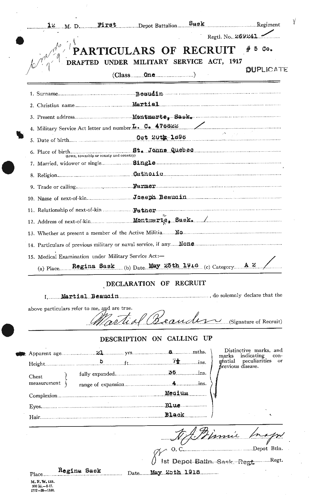 Personnel Records of the First World War - CEF 231181a