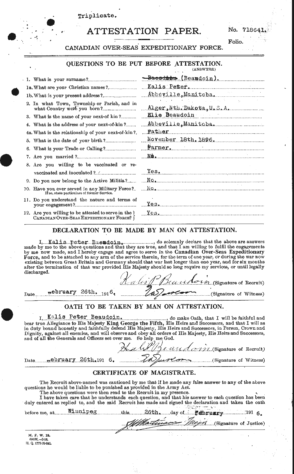 Personnel Records of the First World War - CEF 231268a