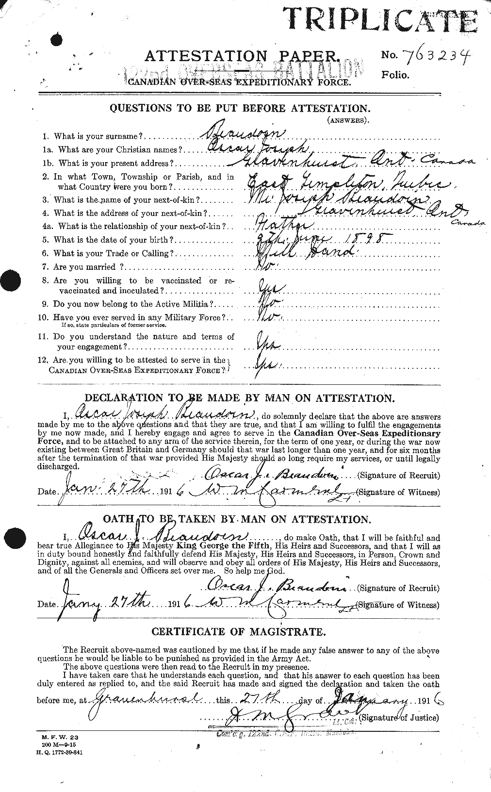 Personnel Records of the First World War - CEF 231283a