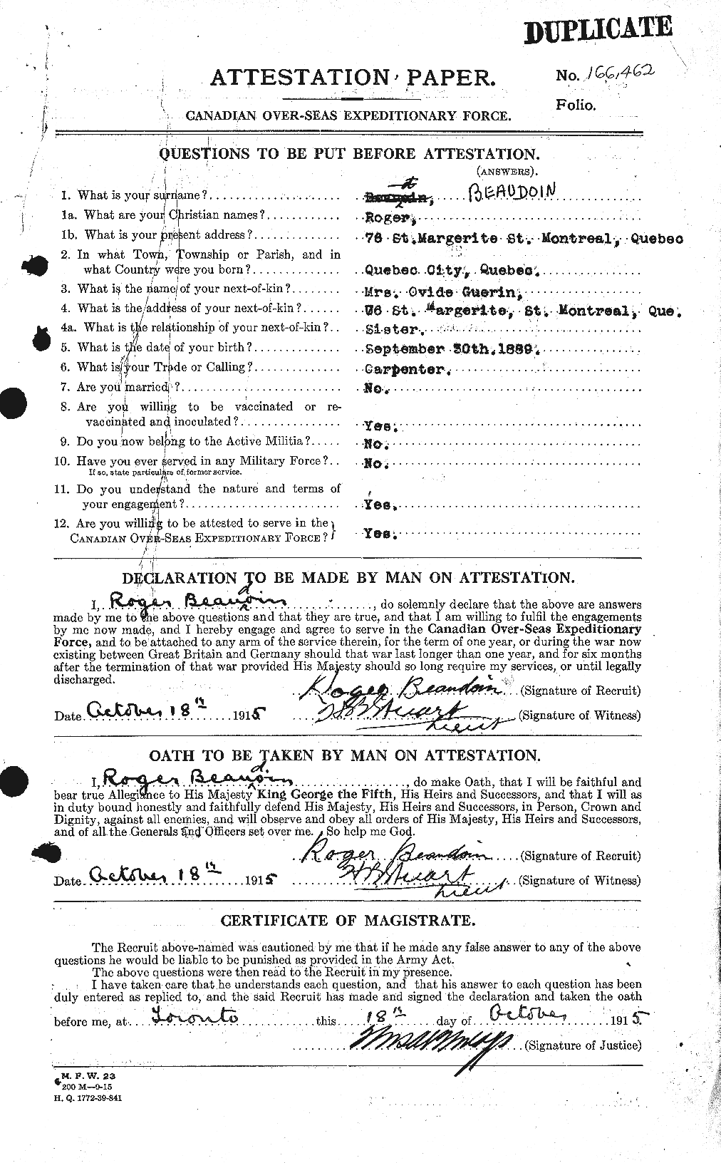 Personnel Records of the First World War - CEF 231296a
