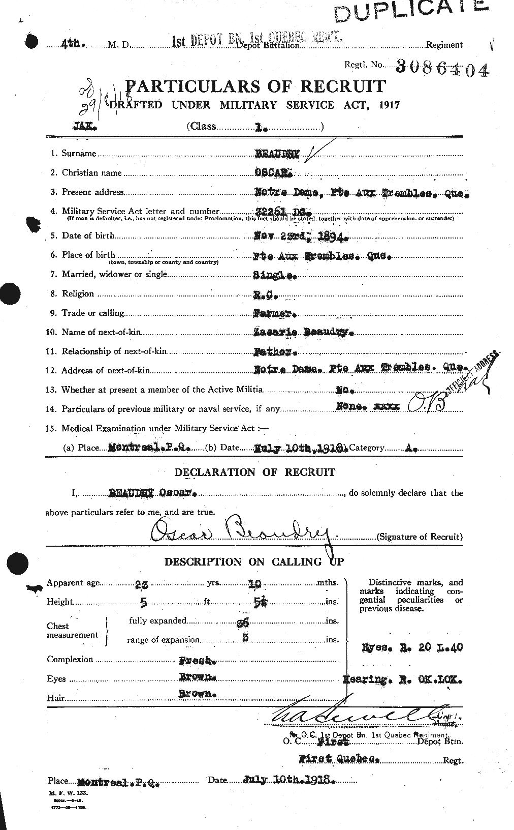 Personnel Records of the First World War - CEF 231394a