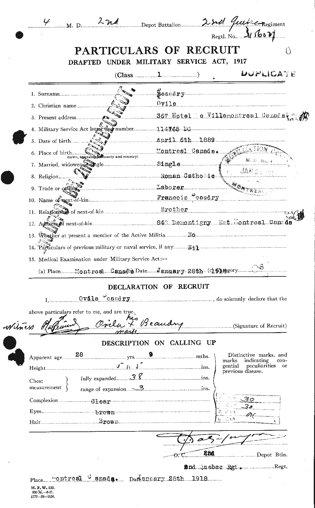 Personnel Records of the First World War - CEF 231397a