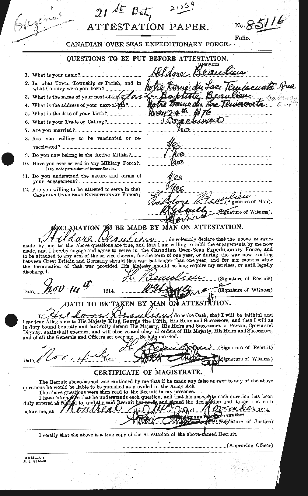 Personnel Records of the First World War - CEF 231523a