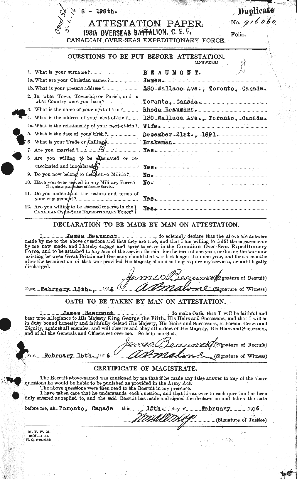 Personnel Records of the First World War - CEF 231683a