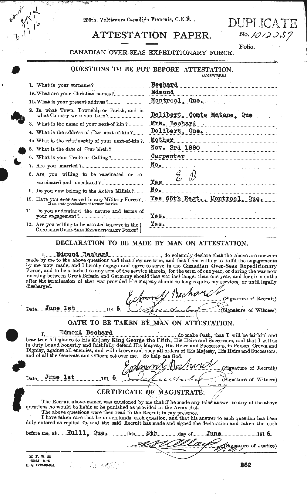 Personnel Records of the First World War - CEF 232023a