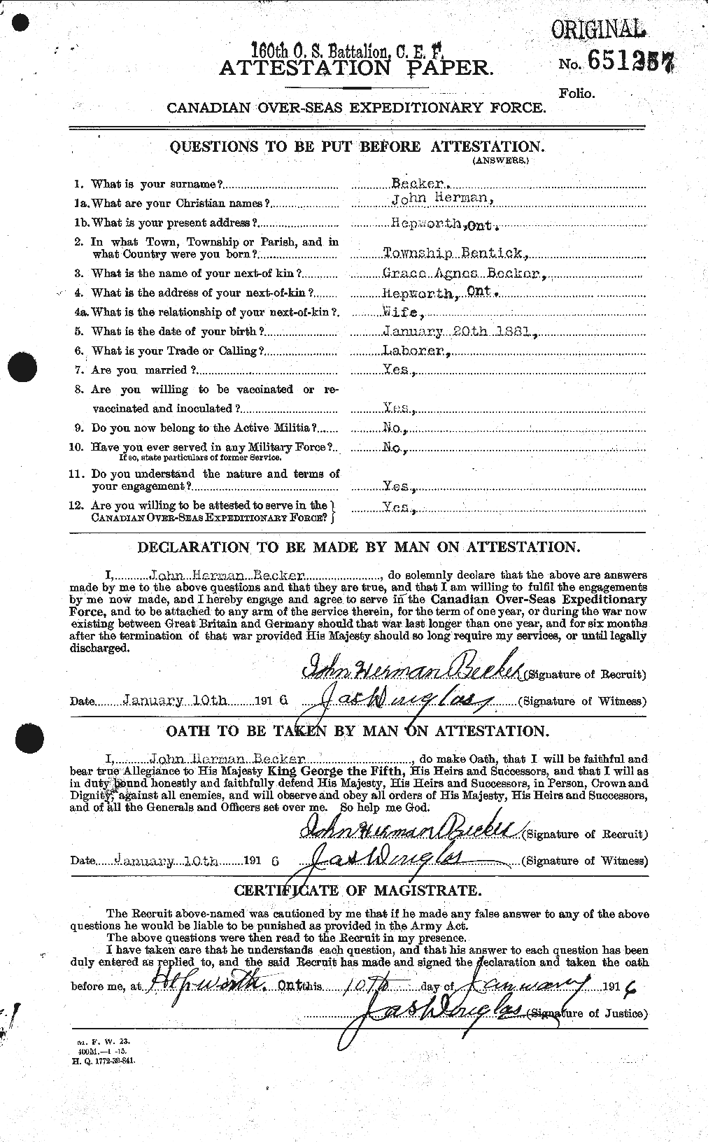 Personnel Records of the First World War - CEF 232298a